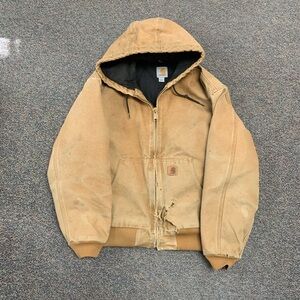 Vintage distressed carhartt full zip jacket